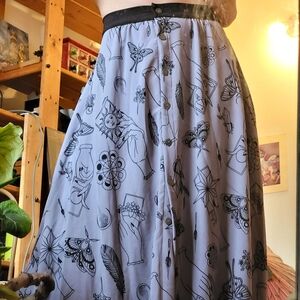 Laura Byrnes X Hope Morrison Vintage Look Mystical Button Up Maxi Skirt - S